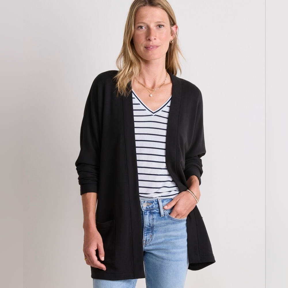 🎉 SALE 🎉 NWT Vineyard Vines Jet Black Terry Cardigan